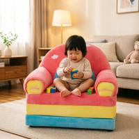 Sillón Infantil Plegable de Peluche con Forma de Animal, 2 en 1, Mueble Portátil para Niños, para Sala de Juegos, Regalo y Venta al por Mayor