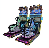 Simulateur de course de chevaux pour enfants à monnayeur, machine de jeu vidéo LCD HD 32 pouces en plastique, version anglaise, pour centre commercial intérieur
