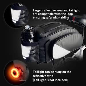 Sac de <span class=keywords><strong>porte</strong></span>-bagages arrière, 12L, imperméable, réfléchissant, sac de coffre pour vélo, <span class=keywords><strong>porte</strong></span>-bagages pour vélo - Product Image 6