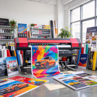 Printer Label Vinyl Eco Solvent 2.1m 2.2m Tinta Printer Eco Solvent untuk Mesin I3200 Cetak Stiker Flex Banner