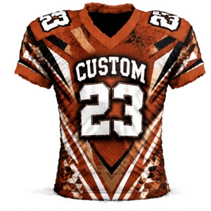 Camiseta de Fútbol Americano Retro, Estilo Clásico, Uniforme de Equipo Bordado Personalizado, Ropa Deportiva Transpirable de Poliéster para Hombre, Venta al Por Mayor - Product Image 1