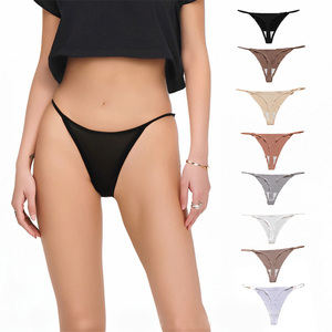 Ropa interior personalizada de fábrica Algodón/Modal Cintura baja Tanga Bragas Ropa interior <span class=keywords><strong>Bikini</strong></span> Tanga sin costuras - Product Image 1