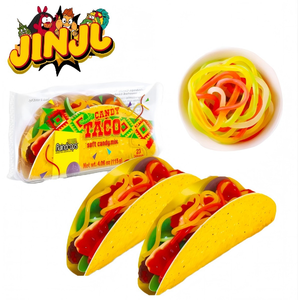 Produttore Cinese di Caramelle, Vendita all'Ingrosso di Gommose a Forma di Taco al Gusto di Frutta, Nuove Mini Gommose Taco, Snack Halal - Product Image 1