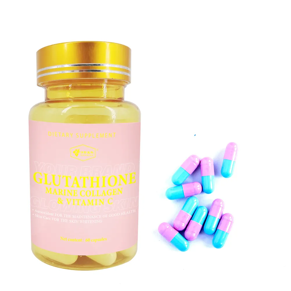 Gluthationes Whitening Capsules Anti Aging L-Gluthationes Softgel Skin Whitening Collagen