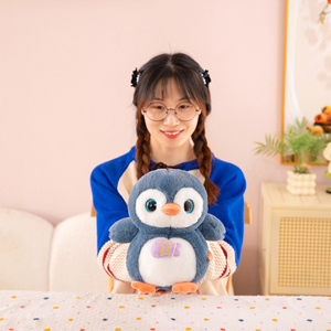 Peluche pingouin aux grands yeux mignons, en coton PP doux, pour vente en gros et au détail, jouet en peluche, coussin de sommeil pour enfants, cadeau, décorations pour la maison - Product Image 5