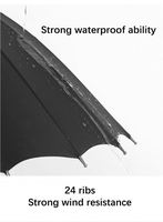 Parapluie Katana pour homme avec poignée de sabre samouraï personnalisée noire et bandoulière, 16 baleines