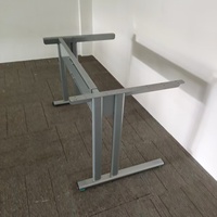 Pieds de table télescopiques en fer à colonne unique, modernes, extensibles et réglables, avec cadre de bureau thermolaqué, base de table robuste pour la maison et le bureau