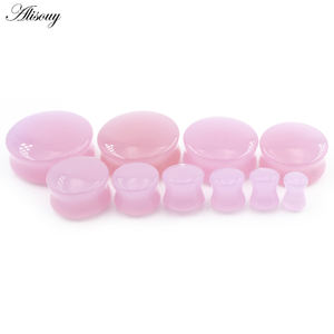 Alisouy 2 uds colorido amor corazón redondo vidrio tapones para los oídos túneles Guges Camilla expansor extensor pendientes Piercing joyería del cuerpo - Product Image 6