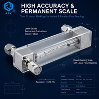 -20 ~ 120 degrés Celsius O2 Débitmètre 1 bar Verre G3/8in 160mm Longueur Gaz Rotor Débitmètres