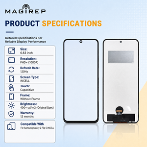 Écran LCD de téléphone portable haute définition de 6,7 pouces en gros pour <span class=keywords><strong>Samsung</strong></span> <span class=keywords><strong>Galaxy</strong></span> Z Flip <span class=keywords><strong>5</strong></span>, écran LCD Incell - Product Image 2