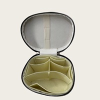 Trousse de Maquillage de Voyage en Cuir PU Texture Autruche avec Fermeture Éclair et Poignée, Organisateur de Pinceaux et Cosmétiques, Étui de Rangement pour Coiffeuse – Vente en Gros