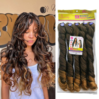 Superbes tresses françaises bouclées 5X, 22 pouces, 400g, grand volume, pré-étirées, boucles spirales, extensions de cheveux au crochet en fibre Kanekalon