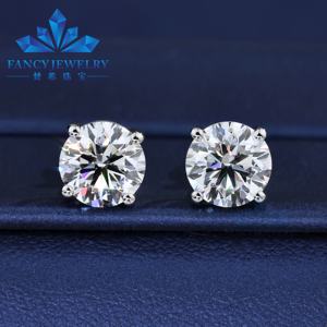 Pendientes de Diamantes Cultivados en Laboratorio con Corte Esmeralda, Certificados por IGI, HPHT CVD, Oro Sólido de 14k y 18k, 4 Puntas, 1, 2 y 3 Quilates - Product Image 2