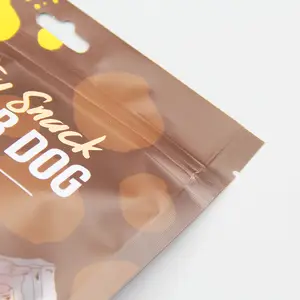 カスタム印刷乾燥ペットスナックスタンドアップポーチ、犬と猫の食べ物用の透明な窓付き