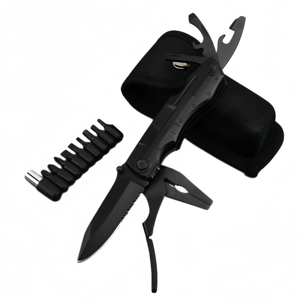 Alicates Multiherramienta Plegables de Acero Inoxidable Directo de Fábrica, Herramienta para Acampar al Aire Libre con Juego de Puntas de Destornillador - Product Image 1