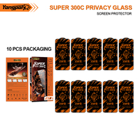 Yongpoly OEM&ODM Boîte 10-en-1 300C Super Verre Couverture Intégrale ESD Anti-Espion Film Protecteur d'Écran pour Téléphone Portable iPhone 17 16 15
