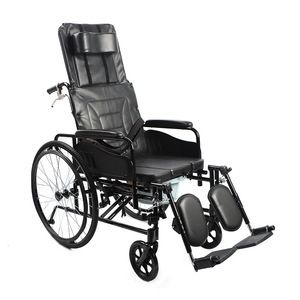 Silla de Ruedas Oriental Reclinable con Respaldo Alto, Manual, de Acero, Altura Ajustable, para Personas Mayores y con Discapacidad - Product Image 1