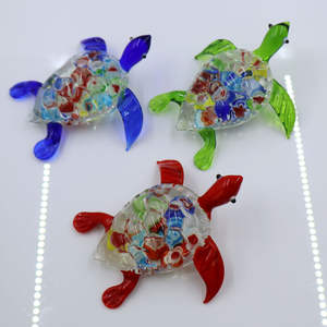 핫 세일 및 하이 퀄리티 대형 램프 워크 무라노 융합 유리 공예 바다 바다 동물 거북이 입상 - Product Image 3