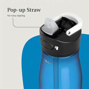 Botella Deportiva de Plástico Ecológica Reutilizable con Tapa Antiderrames y Pajita para Gimnasio - Product Image 3