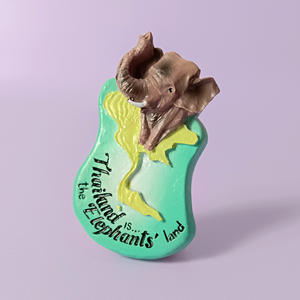 Aimants de réfrigérateur 3D personnalisés des villes <span class=keywords><strong>asiatiques</strong></span> - Thaïlande - Souvenir en résine en forme de logo transfrontalier - Product Image 3