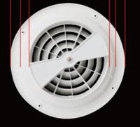 Diffuseur de plafond rond moderne en aluminium Yizhong avec ventilateur et amortisseur pour salon