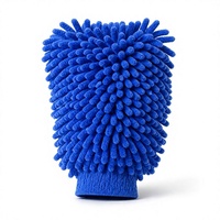 Gant de lavage de voiture en microfibre chenille bleue, doux, pour le nettoyage extérieur des voitures, SUV et camions