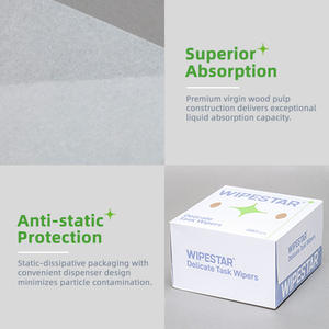 WIPESTAR Düşük Tozlu Silme Kağıdı Saf Odun Hamuru Elyafı Yüksek Emicilik İlaç Optik Cihaz Temizleme Kağıdı - Product Image 4