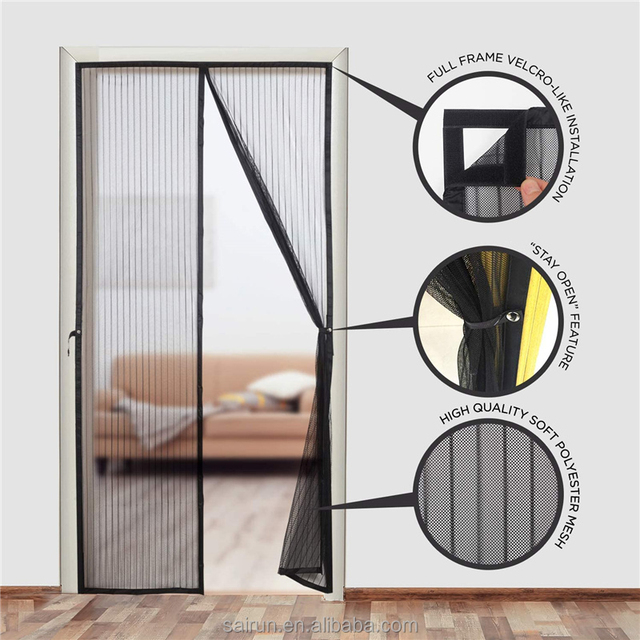 High Quality China Supplier Wholesale Magnetic Soft Screen Door Modern Home Mosquito Screen Curtain Mesh for Windows