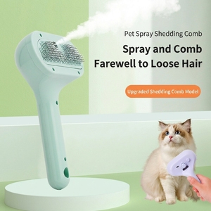Nouvelle <span class=keywords><strong>brosse</strong></span> de toilettage pour animaux de compagnie antibactérienne avec fonction de massage, élimine les poils lâches sans effort, outil de toilettage électrique à brume - Product Image 3