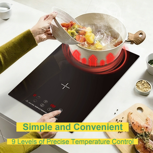 Table de cuisson à induction intégrée ODM 3000W à 2 brûleurs pour usage domestique - Product Image 5