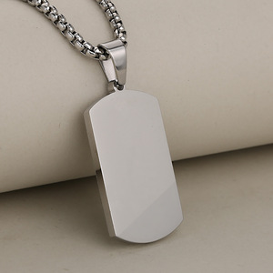 Collier Dogtag en Acier Inoxydable pour Hommes, Bijoux Hip-Hop, Vente en Gros - Product Image 6