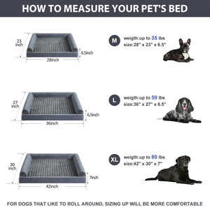 All-Season Detachable Rectangle <b>U</b>-Type Orthopedic Gray Dog Bed Couch with Removable Velvet Cover Washable All-Season Pet Bed - Product Image 5