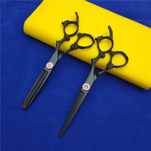 Ciseaux à cheveux professionnels à poignée dragon personnalisable, 6,0 pouces, avec vis en pierre précieuse, pour droitiers - Product Image 3