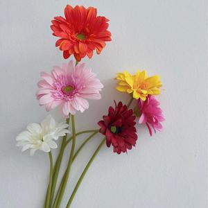 Flor de Gerbera Artificial de Látex de Tallo Único, Venta al por Mayor, Blanca y Amarilla, para Decoración de Navidad, Graduación, Día de la Madre y Bodas - Product Image 4
