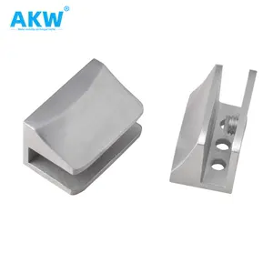 Perfil de metal para metal forma redonda balcón seguro ss316 estante de barandilla de vidrio soporte de abrazadera de mesa fija
