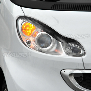 1 par de cubiertas decorativas para faros delanteros de coche, de fibra de carbono real, para Mercedes-Benz W451 Smart 2009 2010 2011 2012 2013 2014 - Product Image 5