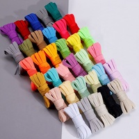 Lacets élastiques personnalisés de 120 cm avec embouts plats en polyester multicolores pour cadeaux promotionnels et d'affaires