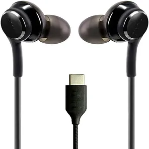 Auriculares tipo C con micrófono para Samsung Note 10, S24, S23, S22, S21, note 20, auriculares con cable, auriculares USB C, auriculares con micrófono, tipo C, tipo C, para Samsung Note 10, S24, S23