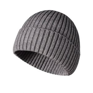 Hot Selling Knitted Beanie Cap High Quality Women Men Winter Casual Dress Warm Cuffed Beanie <b>Hats</b> With Custom Logo - Product Image 3