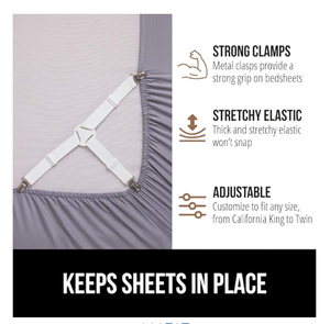Adjustable Metal Fixers for <strong>Bed</strong> <strong>Sheets</strong> Quilts Tablecloths <strong>Sofa</strong> Covers Tents; Duvet Pillowcase &amp; <strong>Sheet</strong> Cover Sets Accessory - Product Image 6