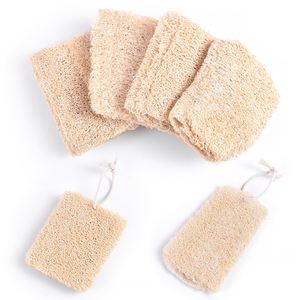 Lot de 4 éponges naturelles Luffa pour ongles, brosse nettoyante en fibres végétales, outil multifonctionnel de manucure, exfoliant corporel pour salon - Product Image 3