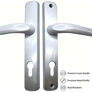 Manijas blancas para puertas y ventanas, diseño minimalista, fácil instalación, ambidiestras, para uso en el hogar y la oficina - Product Image 2