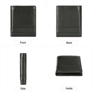 Portefeuille court pour <span class=keywords><strong>homme</strong></span> en cuir véritable DUJIANG, classique et tendance, multi-emplacements pour cartes, <span class=keywords><strong>porte</strong></span>-monnaie, modèle 2181 - Product Image 2