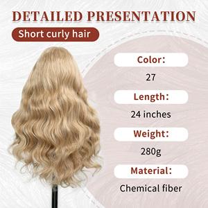 Nuovo arrivo per le donne capelli biondi colore naturale sintetico pizzo <span class=keywords><strong>parrucca</strong></span> anteriore osso diritto <span class=keywords><strong>Afro</strong></span> crespo <span class=keywords><strong>parrucca</strong></span> riccia - Product Image 3