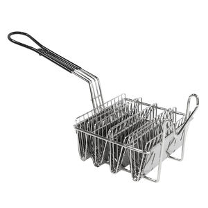 Stock Best Selling Mexican Deep Fryer Taco Shell Rectangular Fry Wire Basket con mango de plástico para <span class=keywords><strong>restaurante</strong></span> de <span class=keywords><strong>comida</strong></span> rápida - Product Image 3