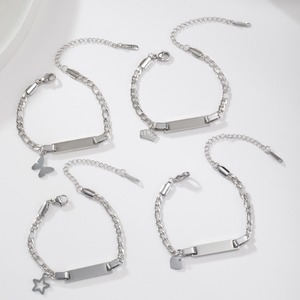 Braccialetto con nome personalizzato 18k oro placcato in acciaio inossidabile <span class=keywords><strong>bracciale</strong></span> farfalla cuore corona Charm gioielli personalizzati per regalo - Product Image 2