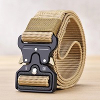 Ceinture Tactique Tressée de Sécurité pour Hommes Yonger, Boucle en Alliage, 120 cm, Entraînement Étudiant avec Détection par Aiguille