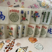 Set Ubin Mahjong Amerika Desain Mutiara Lapis Tunggal Empire State of Mahj Tile Set |   Set Mahjong Mewah Tersedia