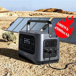 Generador Solar Portátil PISEN de 1000W, Salida de 30kW, Batería LiFePO4, Panel Solar, Onda Sinusoidal Pura, Controlador MPPT para Camping - Product Image 1