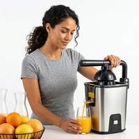 Presse-agrumes électrique SHANGKAI 60W, classé parmi les meilleurs, rechargeable, alimenté par batterie, presse-orange et citron avec 2 cônes